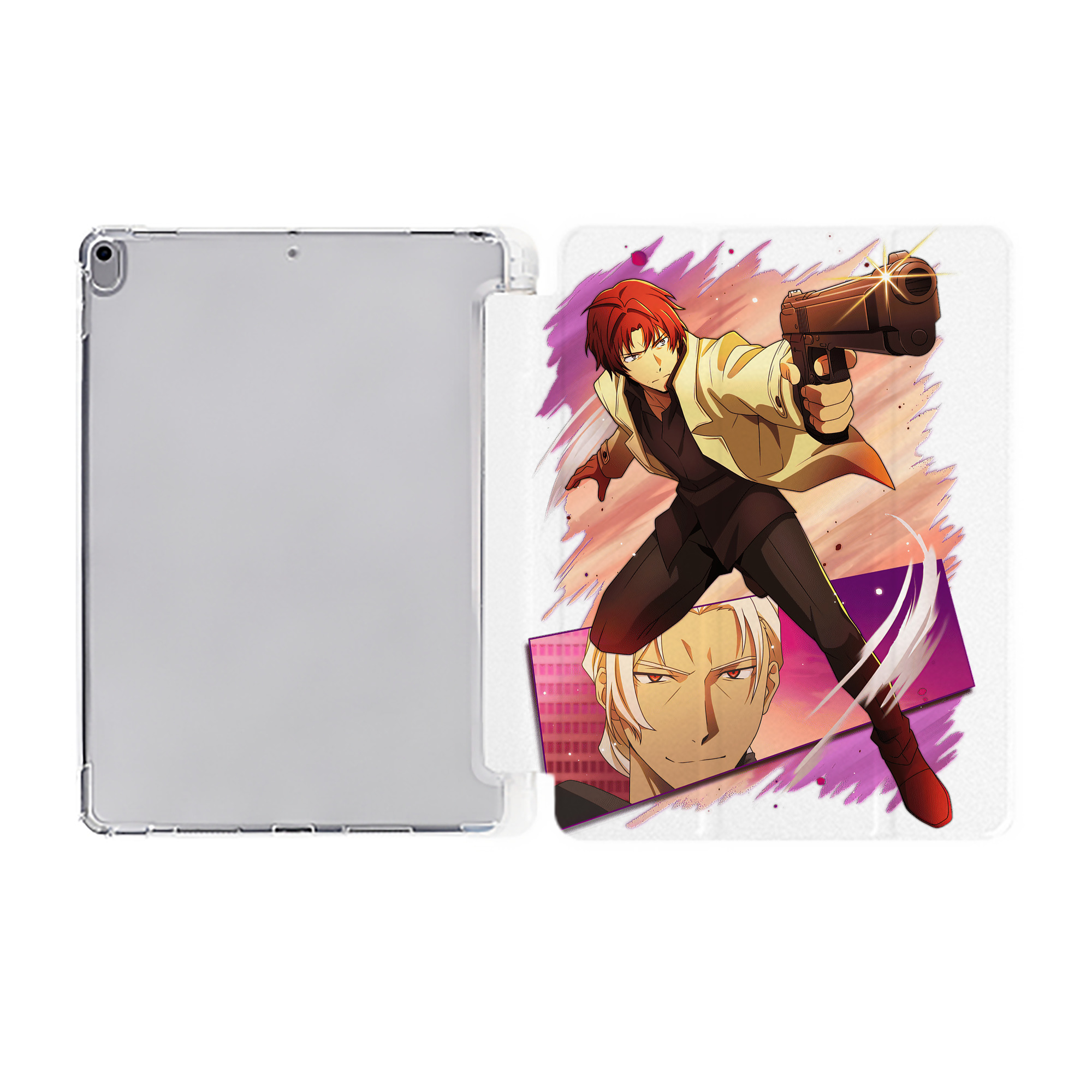 （画像用） 文豪ストレイドッグス Bungo Stray Dogs IPad ケース ペン収納付き 三つ折りスタンド PUレザー×シリコン 対応機種9.5/10.5/10.9インチ
